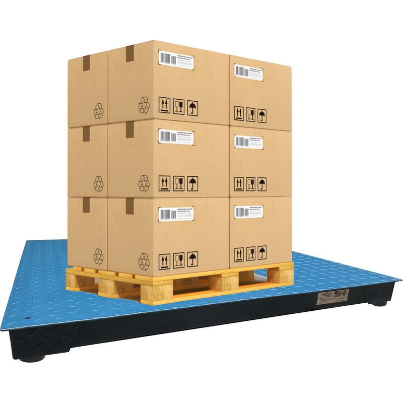 SellEton SL-800-4x4-10-SS-LCD NTEP Legal Industrial warehouse 48" x 48" 4' x 4' Floor scale 10,000 x 2 lb