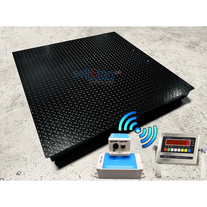 SellEton NTEP Certified SL-800-W (40" x 40") Wireless Industrial Floor scales