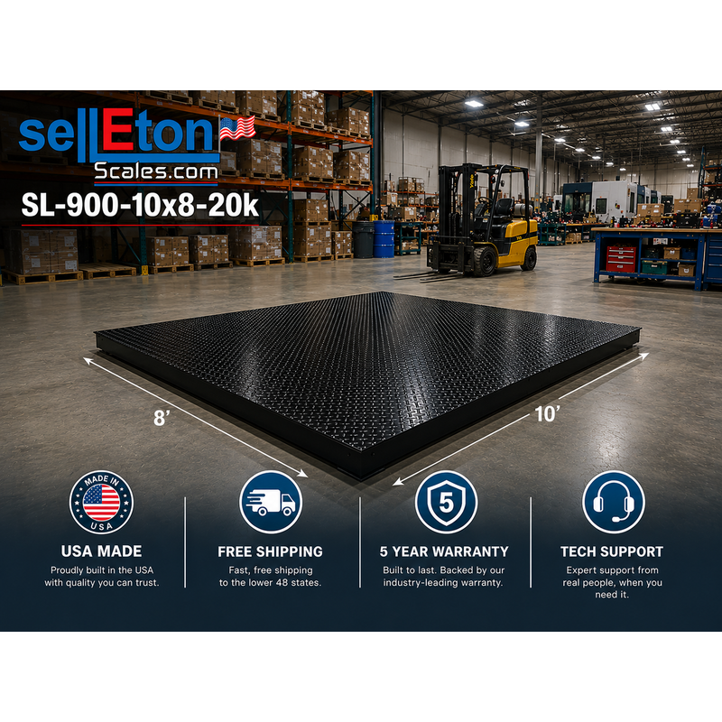 SL-900-10x8-20k Industrial floor scale with 20,000 lb Capacity