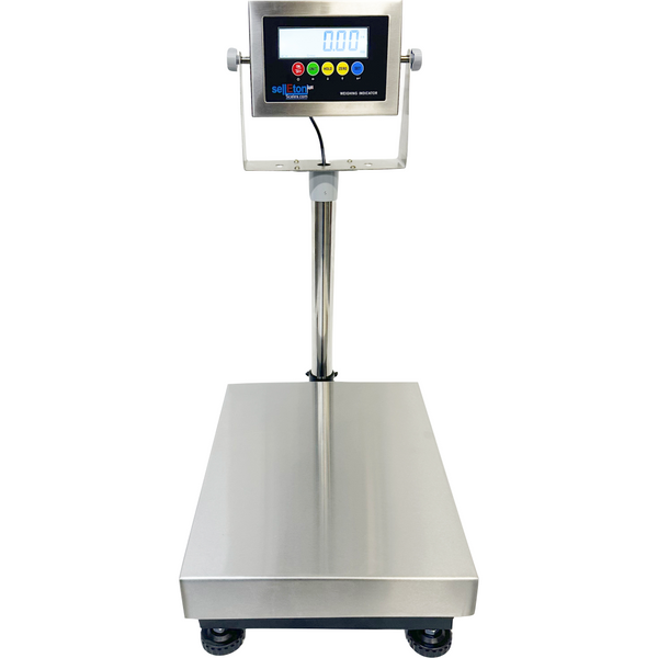 SL-916 Stainless Steel Industrial Bench Scale – 16" x 12" – 400 lb x 0.02 lb