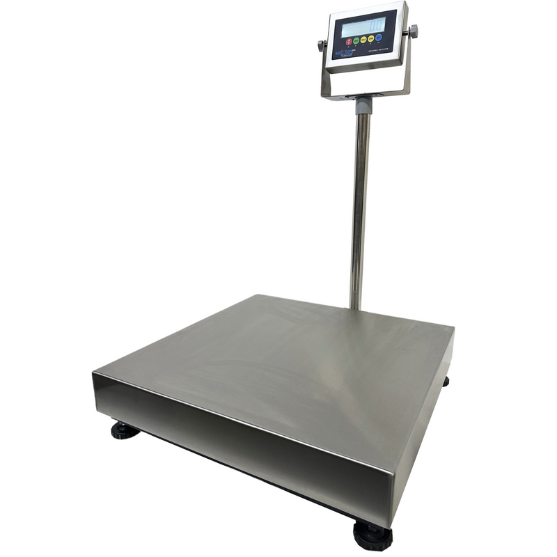 SL-916-24x24 Industrial bench scale, easy to clean Stainless steel indicator & platter 1000 lb Capacity