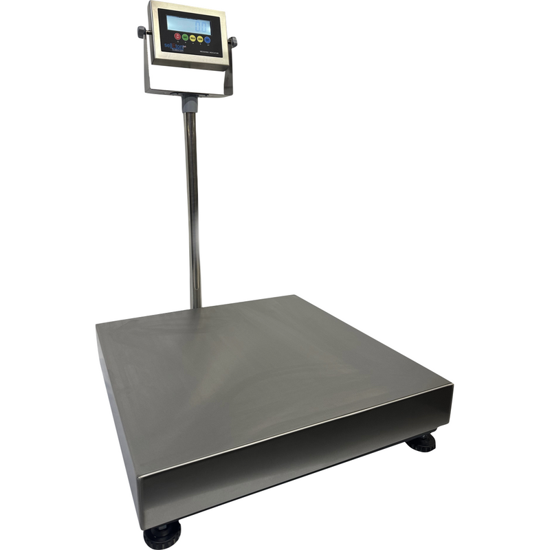 SL-916-24x24 Industrial bench scale, easy to clean Stainless steel indicator & platter 1000 lb Capacity