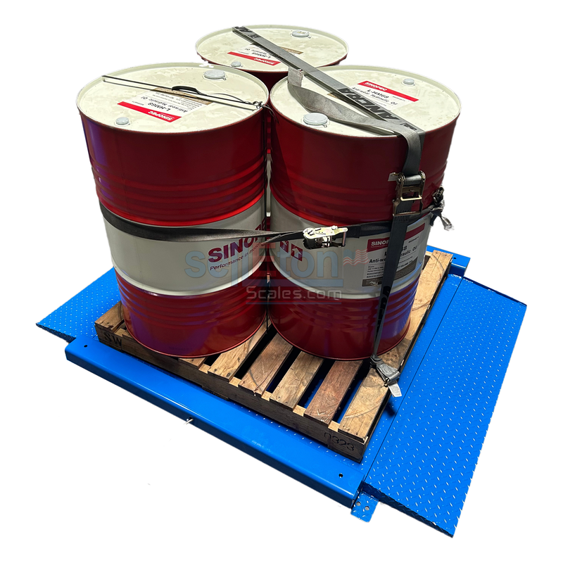 SellEton SL-917-R NTEP Low Profile Drum Scale with 2.5' x 2.5' (30' x 30') | 3' x 3' (36' x 36')| 4' x 4' (48' x 48') Platforms for Barrel Weighing