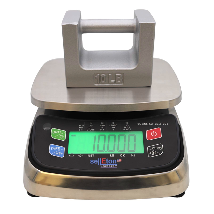 SL-ACE-XW Wash-Down Scale |Stainless steel IP69K | NTEP Certified |  Tabletop Weighing
