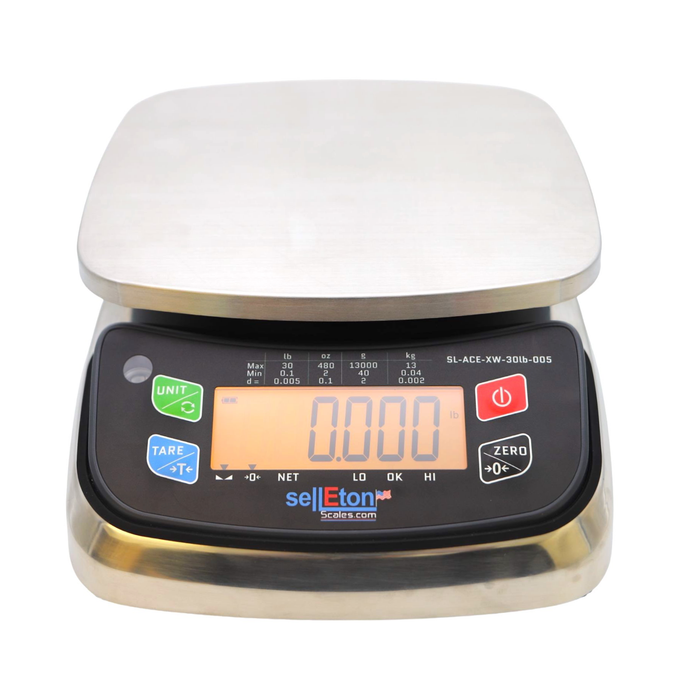 SL-ACE-XW Wash-Down Scale |Stainless steel IP69K | NTEP Certified |  Tabletop Weighing