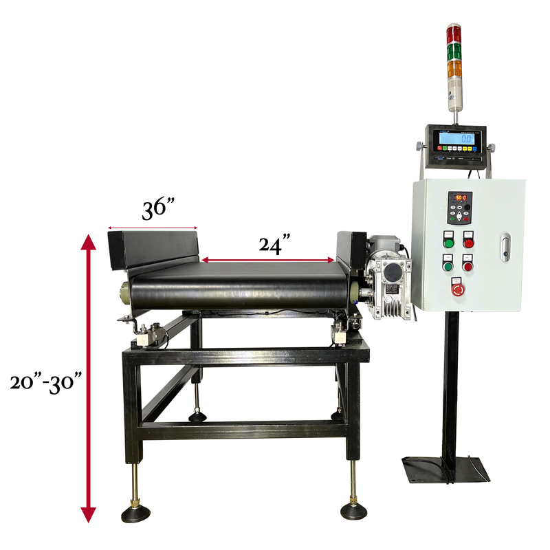 SL-CW-2x3-200 Industrial Conveyor Checkweigher – 200 lb Capacity | 4-20mA Output | Stack Light