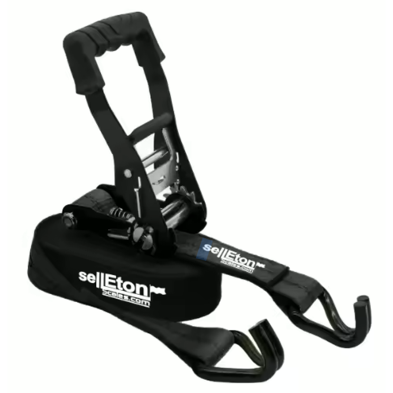 Selleton 2" x 20' Heavy-Duty Ratchet Straps with J-Hooks – 3,333 lbs