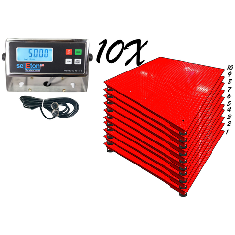 SL-700-4x4-NN Floor Scale Multi-Pack – 48" x 48" (4' x 4')