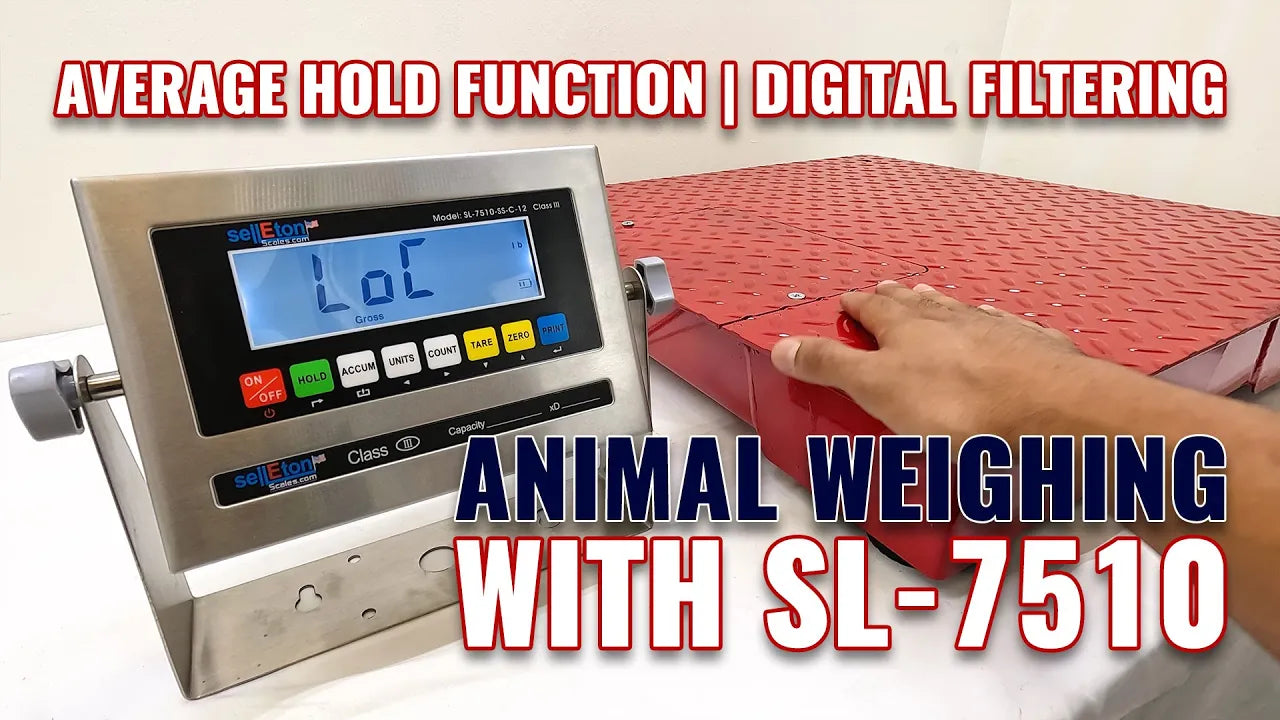 Animal Weighing With SL-7510 Indicator | Average Hold Function