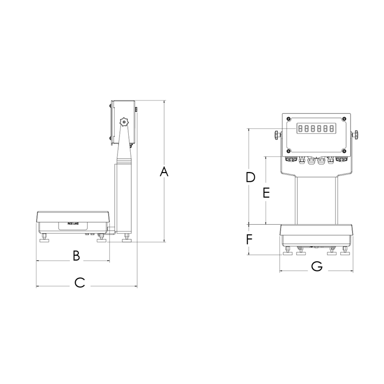 Ready-n-Weigh Bench Scale System CW-90B Scale Base 380 Indicator