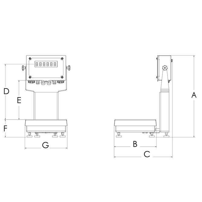 Ready-n-Weigh Bench Scale System CW-90XB Scale Base 480/480 Plus Indicator