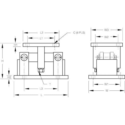 RL1600 Series Stainless Steel Weigh Module with RL75016SS Load Cell