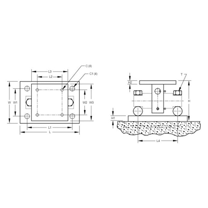 EZ Mount 1 HE Stainless Steel Weigh Module