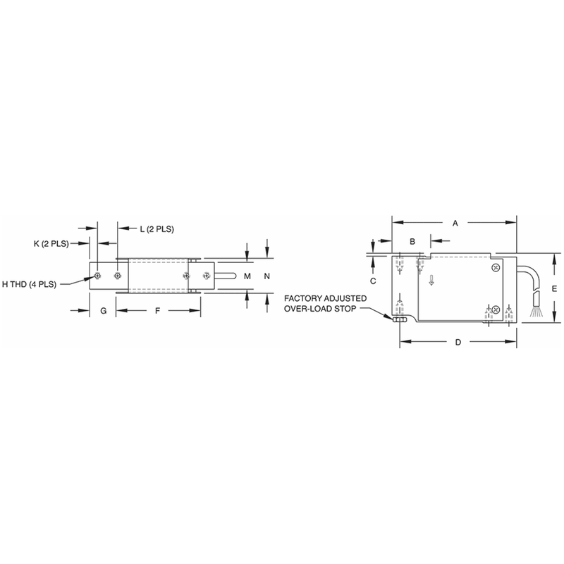 VPG® Tedea-Huntleigh® 1010/1015 Aluminum, Single-point Load Cell