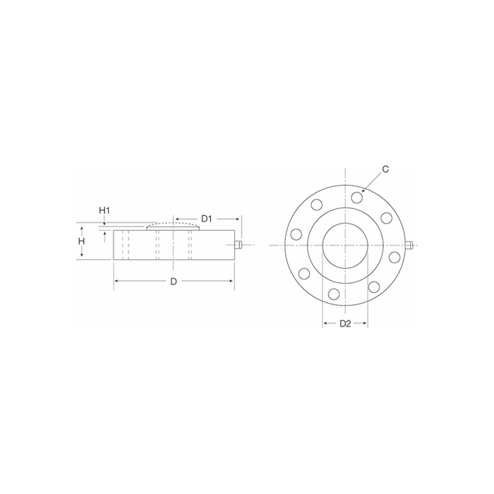 Interface 1200 Series Alloy Steel/Aluminum Compression Canister Load Cell