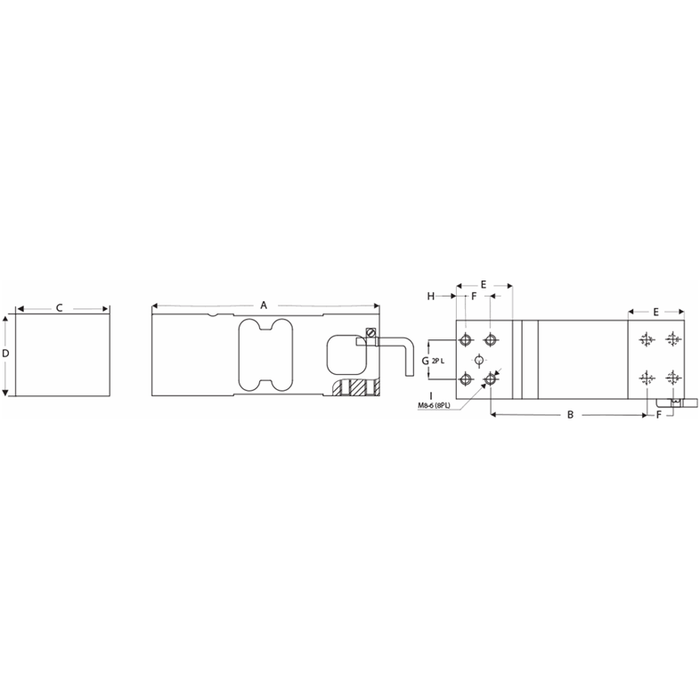 VPG Tedea-Huntleigh 1263 Aluminum Single-Point Load Cell