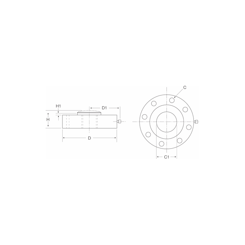 Interface® 3200 Series Stainless Steel, Compression Disk Load Cell