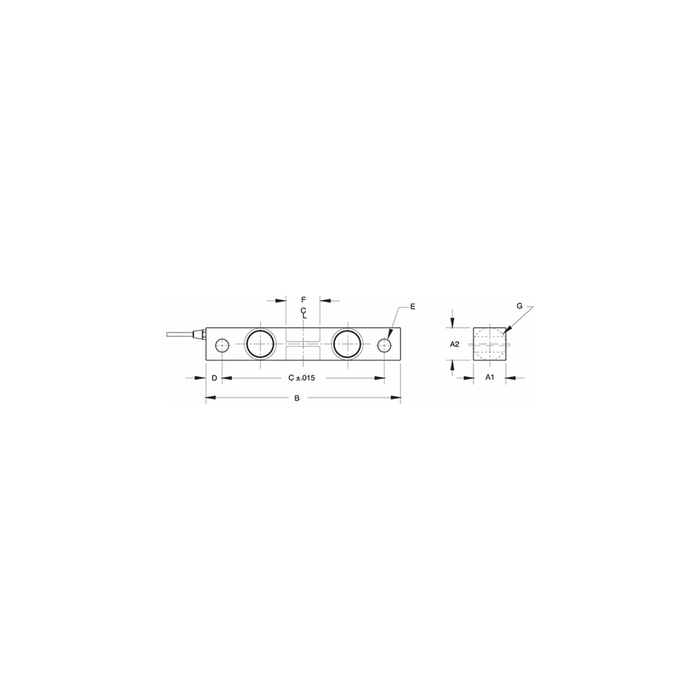 VPG® Sensortronics® 65016WH Hermetically-Sealed Double-Ended Beam Load Cell