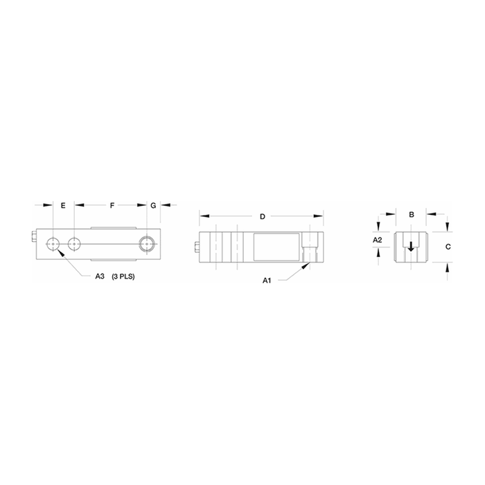 VPG® Sensortronics® 65023A-5107-10 Alloy Steel, Single-Ended Beam Load Cell