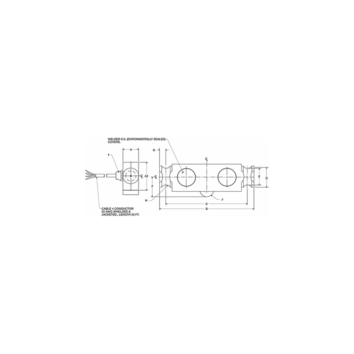 VPG® Sensortronics® 65040S Stainless Steel Double-Ended Beam Load Cell