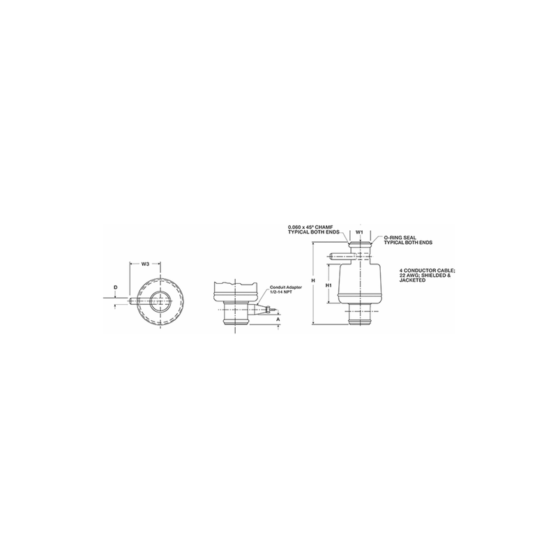 VPG® Sensortronics® 65114 Rocker Column Stainless Steel Load Cell