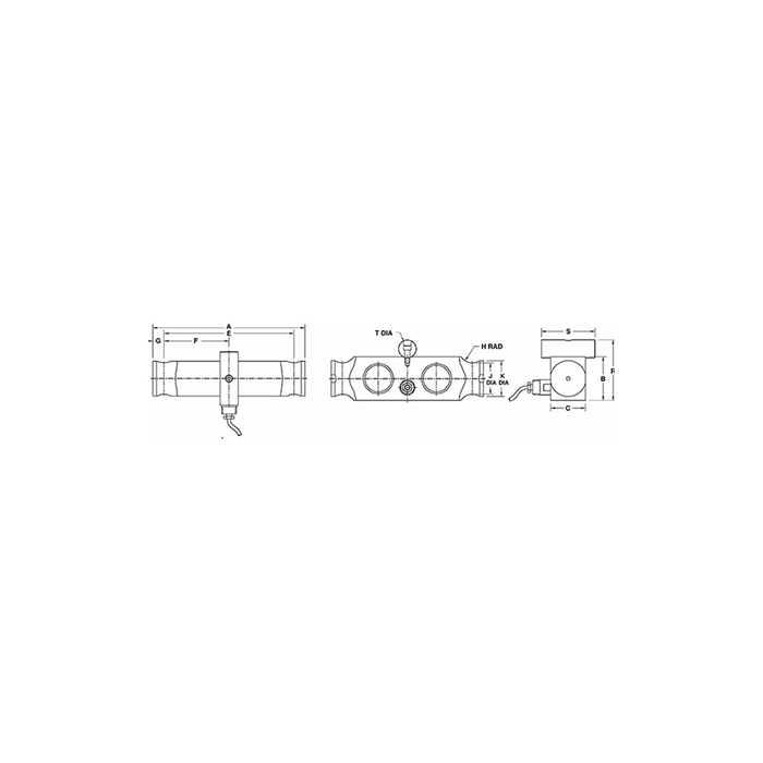 VPG Revere 9423 Stainless Steel Double-Ended Beam Load Cell