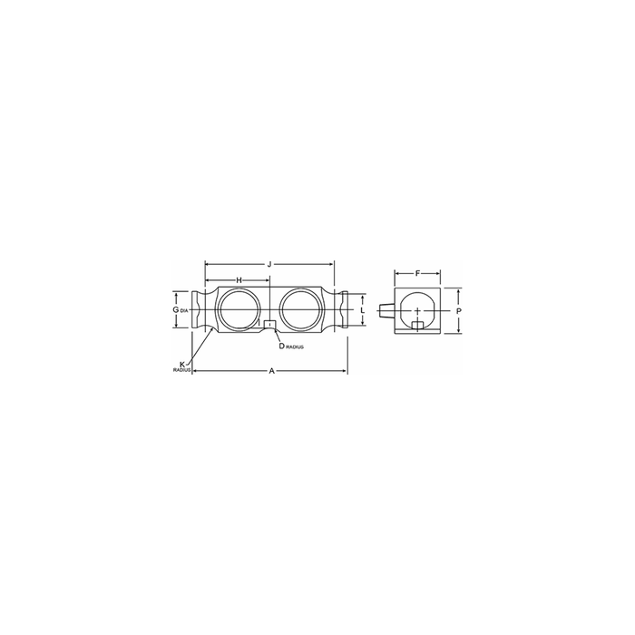 VPG Revere 9803 Stainless Steel Double-Ended Beam Load Cell