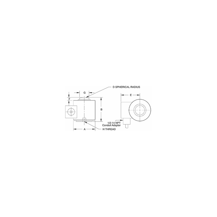 VPG Revere CP Stainless Steel, Compression Canister Load Cell