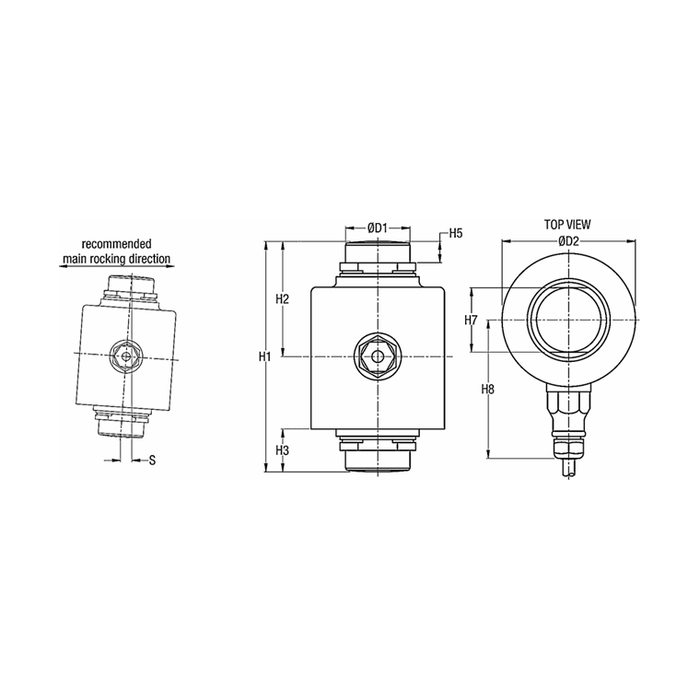 Rice Lake RL70510 and RL80453 Stainless Steel, Rocker Load Cells