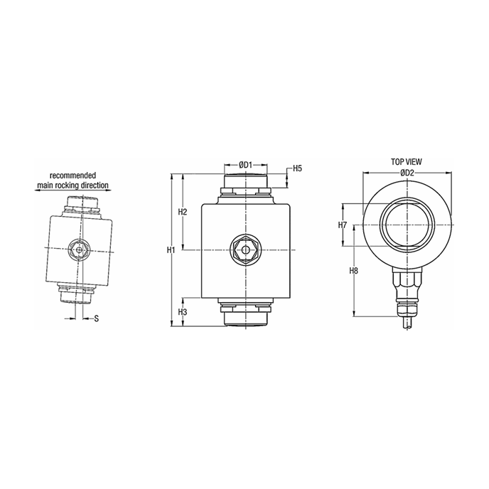 Flintec® RC3 Stainless Steel, Rocker Column Load Cell