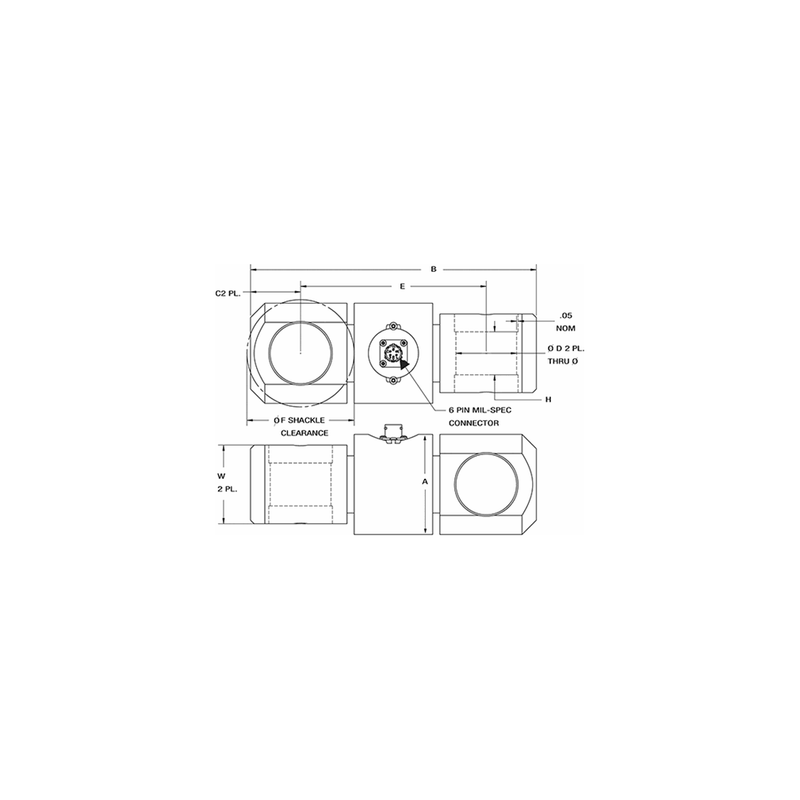 Rice Lake RL2010 Stainless Steel, Tension Link Load Cell