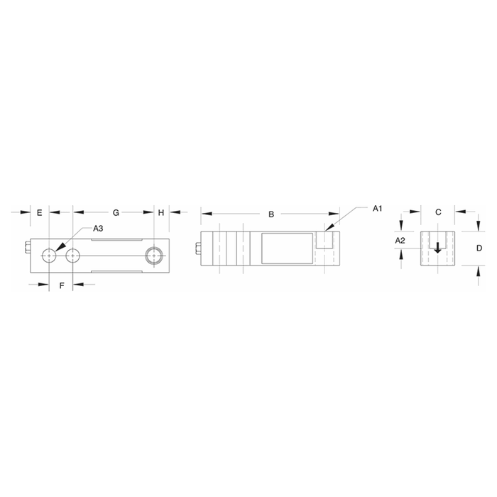 Rice Lake RL30000I Alloy Steel, Single-Ended Beam Load Cell