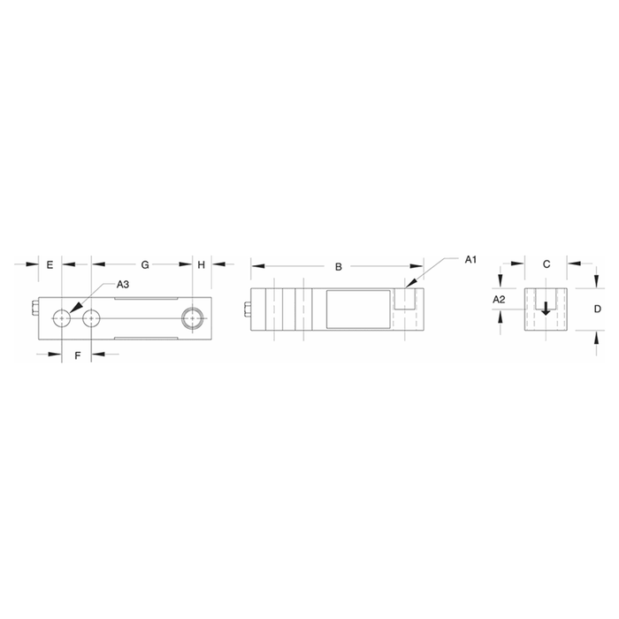 Rice Lake RL39123 Stainless Steel, Single-Ended Beam Load Cell