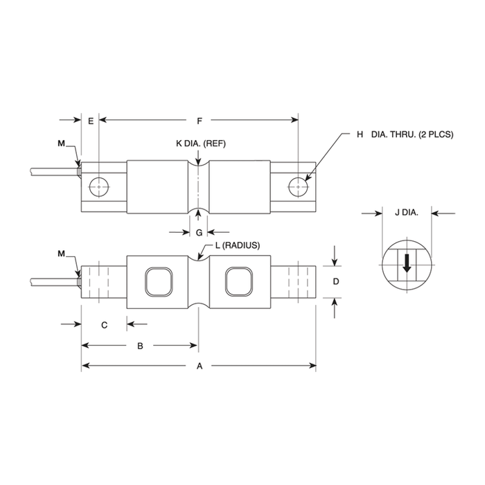 Rice Lake RL72020SS Stainless Steel, Double-Ended Beam Load Cell