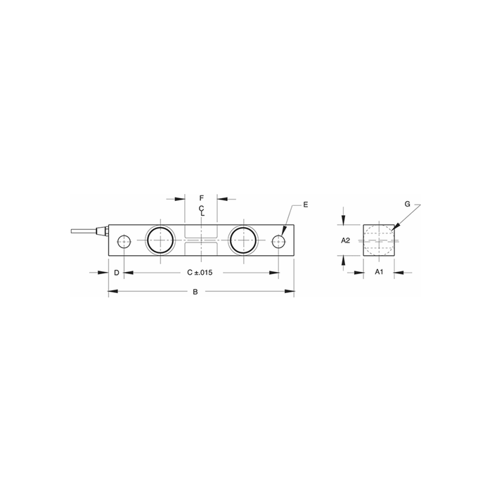 Rice Lake RL75016WHE Stainless Steel, Double-Ended Beam Load Cell