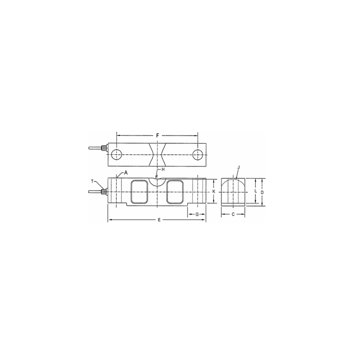 Rice Lake RL75058-LP Alloy Steel Double-Ended Beam Load Cell