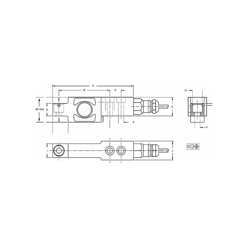 Flintec® SB6 Stainless Steel, Single-Ended Beam Load Cell