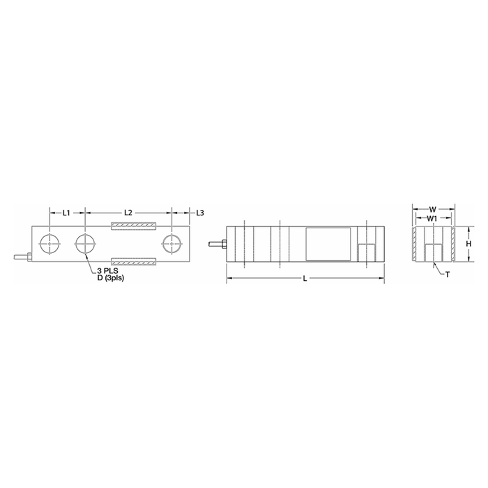 VPG® Celtron® SEB Alloy Steel, Single-Ended Beam Load Cell