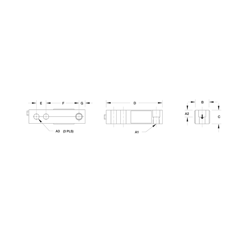 VPG® Celtron® SQB Alloy Steel, Single-Ended Beam Load Cell