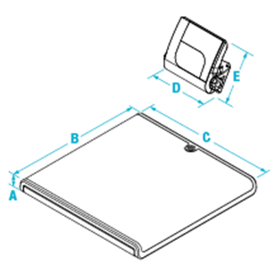 160-10-7N Digital Athletic Scale Low-Profile