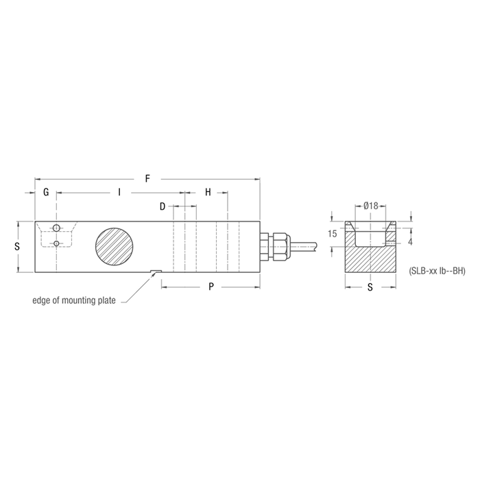 Flintec® SLB Stainless Steel, Single-Ended Beam Load Cell