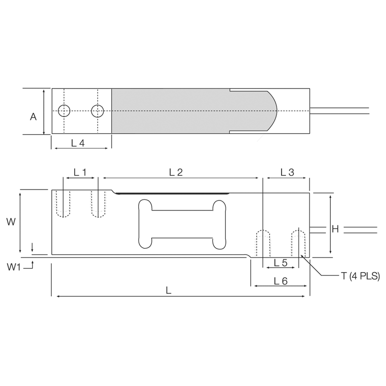 VPG® Tedea-Huntleigh® 1042 Aluminum, Single Point Load Cell