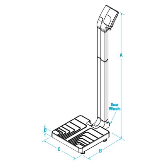 150-10-6 Digital Physician Scale Waist-Level