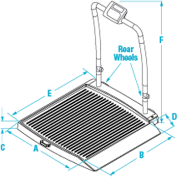 350-10-2 Single-ramp Wheelchair Scale