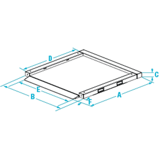 RL-350-5 Single-ramp Portable Bariatric Wheelchair Scale