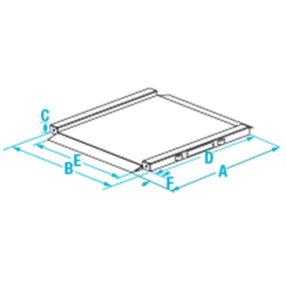 RL-350-6 Dual-ramp Portable Bariatric Wheelchair Scale