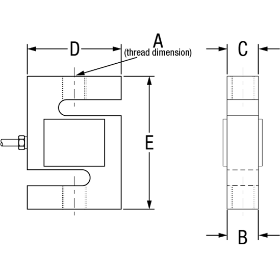 Rice Lake RL20001I Alloy Steel, S-Beam Load Cell