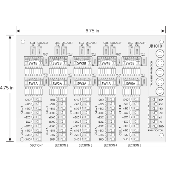 JB1010T Signal/Excitation Trim Junction Box | Rice Lake