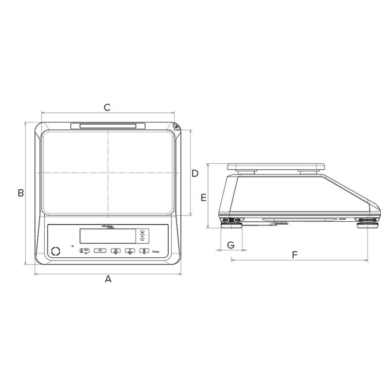 Minebea Intec PURO® LargeTall Compact Dual Display Scale