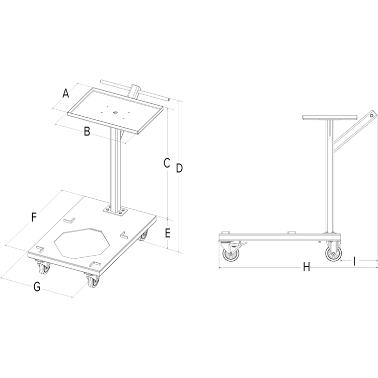 BenchMark® MSC-20 Mobile Scale Cart